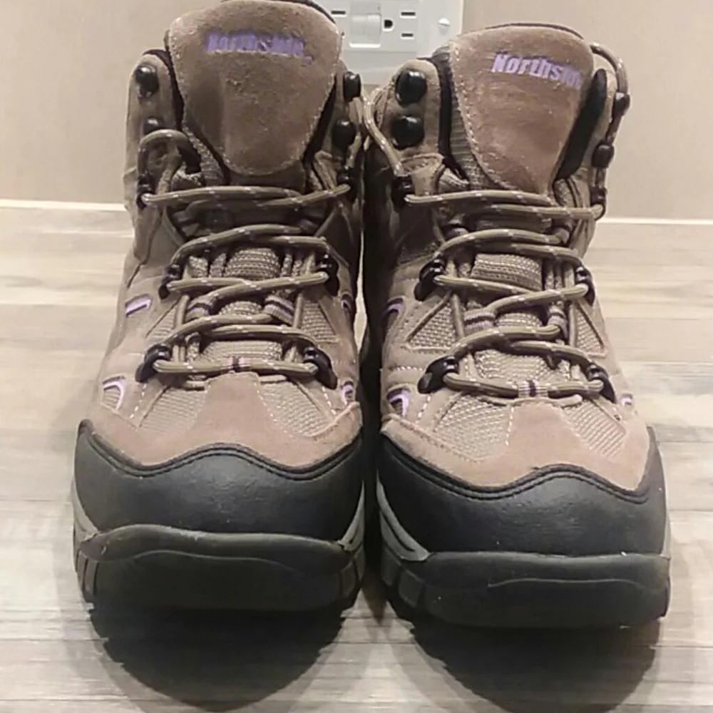 North Side Waterproof Suede hiking Walking Boots Women Size 8.5 - Picture 2 of 7